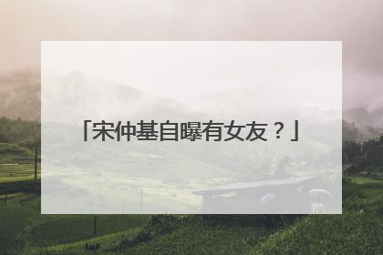 宋仲基自曝有女友?