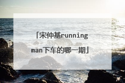 宋仲基running man下车的哪一期