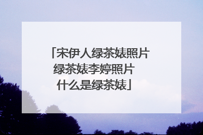 宋伊人绿茶婊照片 绿茶婊李婷照片 什么是绿茶婊