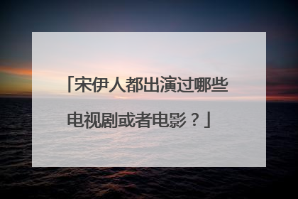 宋伊人都出演过哪些电视剧或者电影?