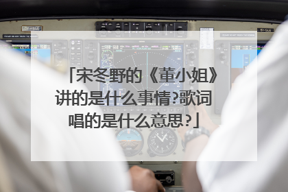 宋冬野的《董小姐》讲的是什么事情?歌词唱的是什么意思?