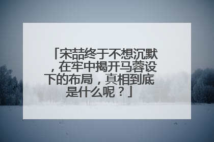宋喆终于不想沉默,在牢中揭开马蓉设下的布局,真相到底是什么呢?