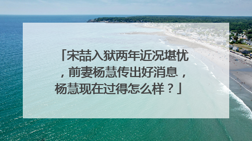 宋喆入狱两年近况堪忧，前妻杨慧传出好消息，杨慧现在过得怎么样？