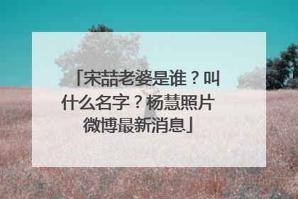 宋喆老婆是谁?叫什么名字?杨慧照片微博最新消息