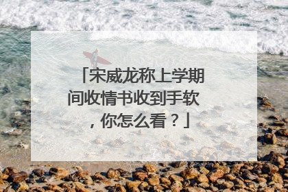 宋威龙称上学期间收情书收到手软，你怎么看？