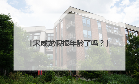 宋威龙假报年龄了吗？