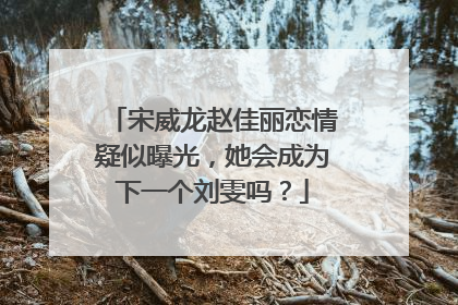 宋威龙赵佳丽恋情疑似曝光，她会成为下一个刘雯吗？