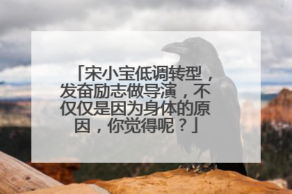 宋小宝低调转型，发奋励志做导演，不仅仅是因为身体的原因，你觉得呢？