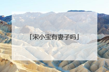 宋小宝有妻子吗