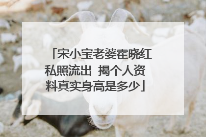 宋小宝老婆霍晓红私照流出 揭个人资料真实身高是多少