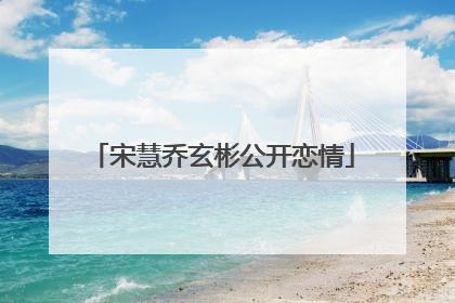 宋慧乔玄彬公开恋情