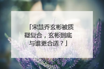 宋慧乔玄彬被质疑复合，玄彬到底与谁更合适？