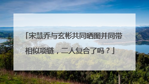 宋慧乔与玄彬共同晒图并同带相似项链，二人复合了吗？