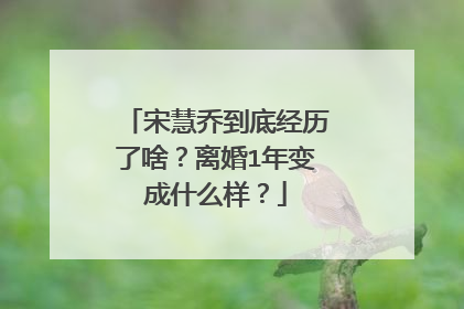 宋慧乔到底经历了啥?离婚1年变成什么样?