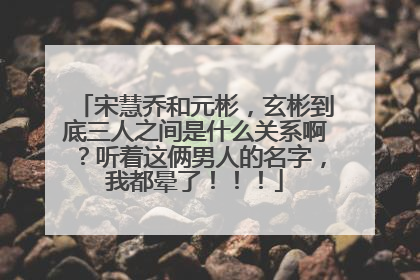 宋慧乔和元彬，玄彬到底三人之间是什么关系啊？听着这俩男人的名字，我都晕了！！！