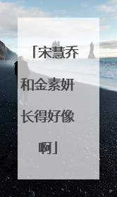 宋慧乔和金素妍长得好像啊