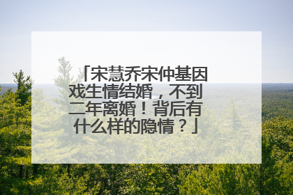 宋慧乔宋仲基因戏生情结婚,不到二年离婚!背后有什么样的隐情?