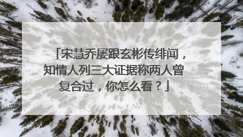 宋慧乔屡跟玄彬传绯闻，知情人列三大证据称两人曾复合过，你怎么看？
