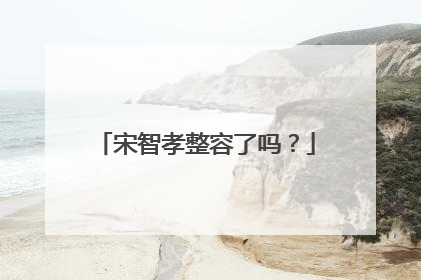 宋智孝整容了吗？