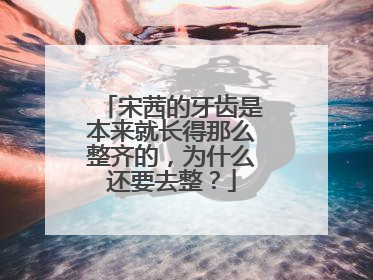 宋茜的牙齿是本来就长得那么整齐的,为什么还要去整?