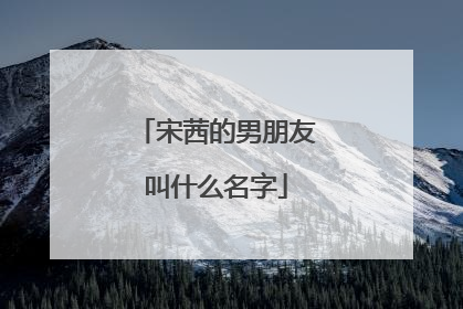 宋茜的男朋友叫什么名字