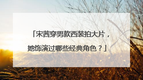 宋茜穿男款西装拍大片，她饰演过哪些经典角色？