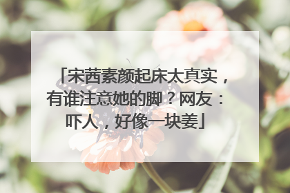 宋茜素颜起床太真实，有谁注意她的脚？网友：吓人，好像一块姜