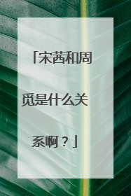 宋茜和周觅是什么关系啊?