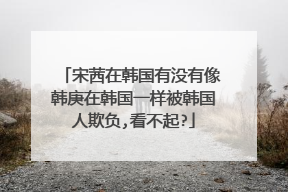 宋茜在韩国有没有像韩庚在韩国一样被韩国人欺负,看不起?