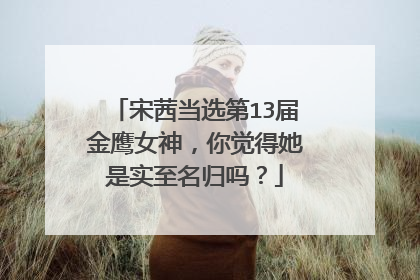 宋茜当选第13届金鹰女神，你觉得她是实至名归吗？