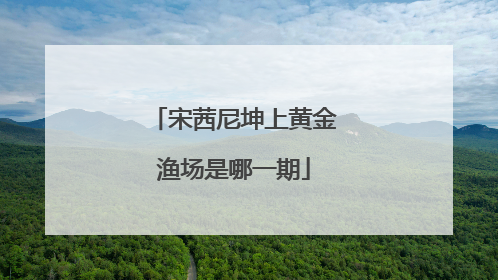 宋茜尼坤上黄金渔场是哪一期