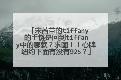 宋茜带的tiffany的手链是回到tiffany中的哪款？求图！！心牌纽约下面有没有925？