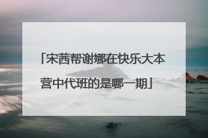 宋茜帮谢娜在快乐大本营中代班的是哪一期