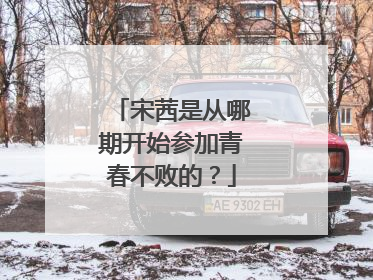 宋茜是从哪期开始参加青春不败的?