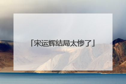 宋运辉结局太惨了