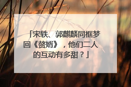宋轶、郭麒麟同框梦回《赘婿》，他们二人的互动有多甜？