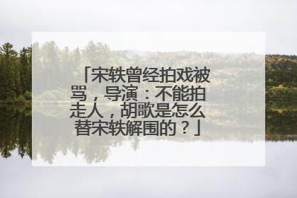 宋轶曾经拍戏被骂，导演：不能拍走人，胡歌是怎么替宋轶解围的？