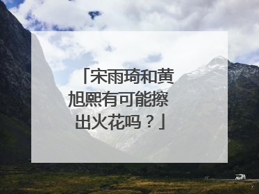 宋雨琦和黄旭熙有可能擦出火花吗？