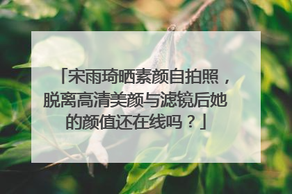 宋雨琦晒素颜自拍照,脱离高清美颜与滤镜后她的颜值还在线吗?