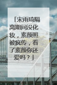 宋雨琦隔离期间没化妆，素颜照被疯传，看了素颜你还爱吗？