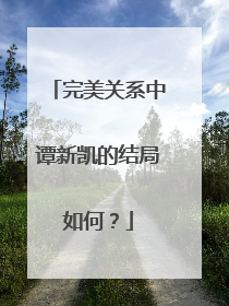 完美关系中谭新凯的结局如何？