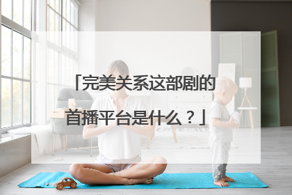 完美关系这部剧的首播平台是什么？