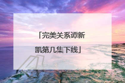 完美关系谭新凯第几集下线