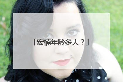 宏楠年龄多大?