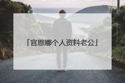 官恩娜个人资料老公