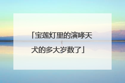 宝莲灯里的演哮天犬的多大岁数了