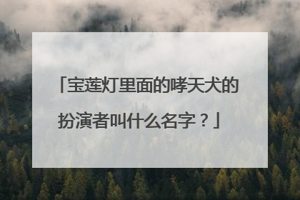 宝莲灯里面的哮天犬的扮演者叫什么名字？