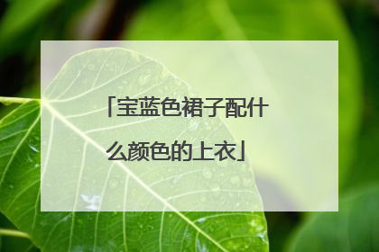 宝蓝色裙子配什么颜色的上衣