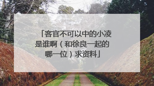客官不可以中的小凌是谁啊（和徐良一起的哪一位）求资料