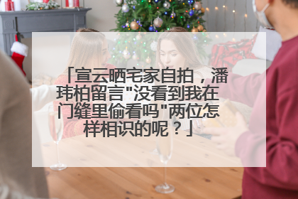 宣云晒宅家自拍,潘玮柏留言